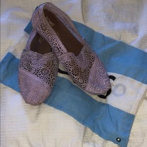 Lavender crochet toms